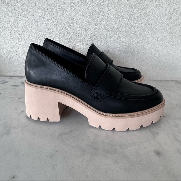 Dolce Vita Women's Halona Lug-Sole Platform Loafers Black Size 7.5 - Picture 2 of 11